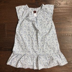 Tea Collection size 5 blue white paisley dress
